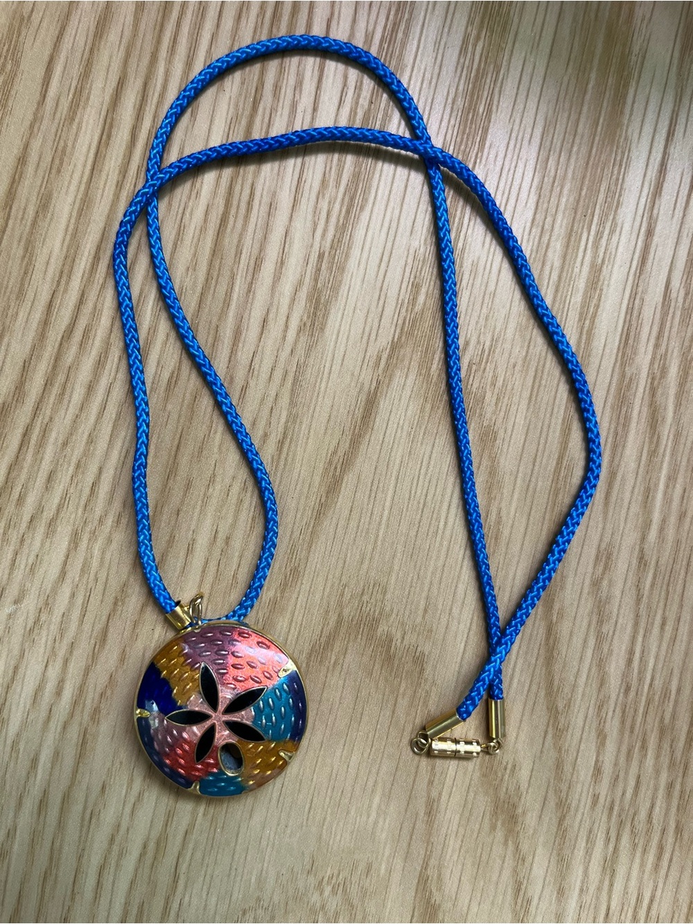 Vintage Rainbow Sand Dollar Necklace